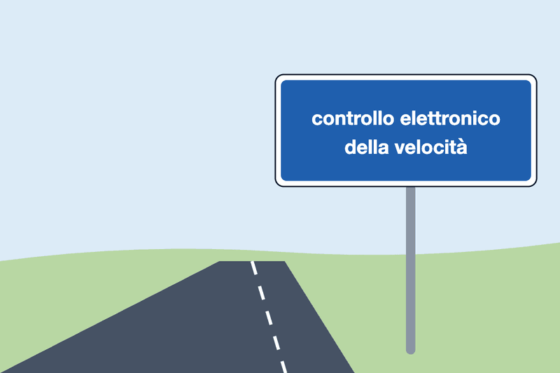 The road sign that warns of an electronic speed check ahead