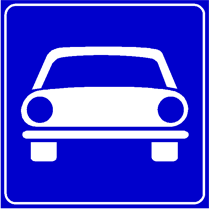 Il segnale raffigurato indica una strada riservata alla circolazione dei soli veicoli a motore