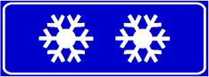 Il pannello integrativo raffigurato indica, su strade coperte di neve, il pericolo di formazione di ghiaccio.